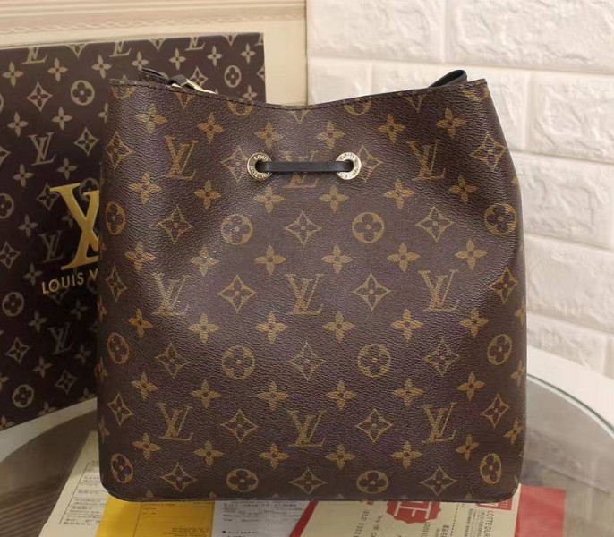 Replica Louis Vuitton Monogram Canvas NeoNoe MM In Black - Image 3