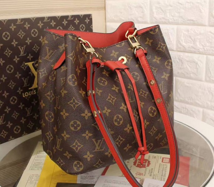 Replica Louis Vuitton Monogram Canvas NeoNoe MM In Coquelicot - Image 2