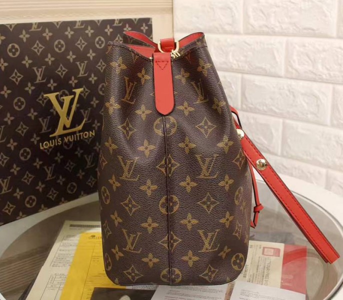 Replica Louis Vuitton Monogram Canvas NeoNoe MM In Coquelicot - Image 4