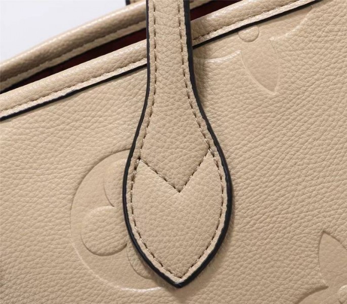 Replica Louis Vuitton Monogram Empreinte Neverfull MM In Beige - Image 8