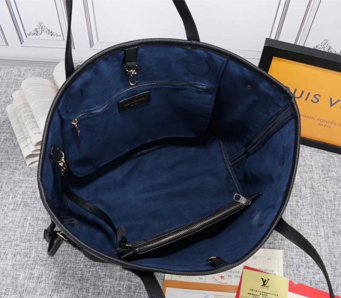 Replica Louis Vuitton Monogram Empreinte Neverfull MM In Black - Image 6