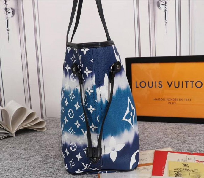 Imitation Louis Vuitton Escale Neverfull MM Tote Blue