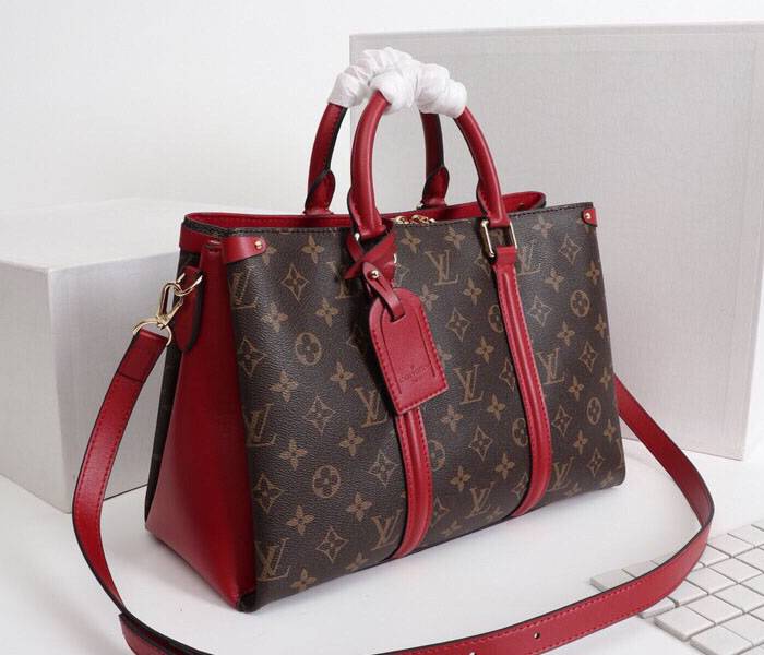 Replica Louis Vuitton Monogram Canvas Soufflot MM In Cerise Red - Image 2