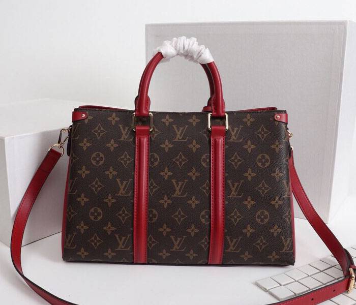 Replica Louis Vuitton Monogram Canvas Soufflot MM In Cerise Red - Image 3