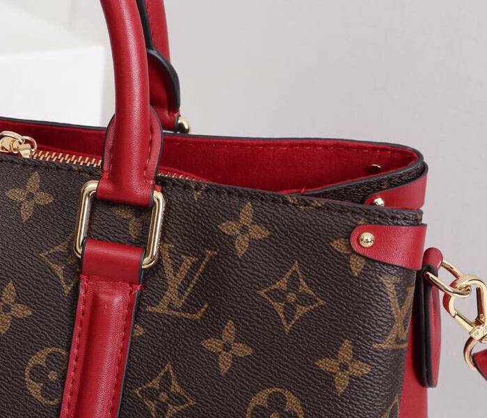 Replica Louis Vuitton Monogram Canvas Soufflot MM In Cerise Red - Image 7