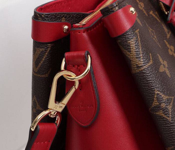 Replica Louis Vuitton Monogram Canvas Soufflot MM In Cerise Red - Image 8