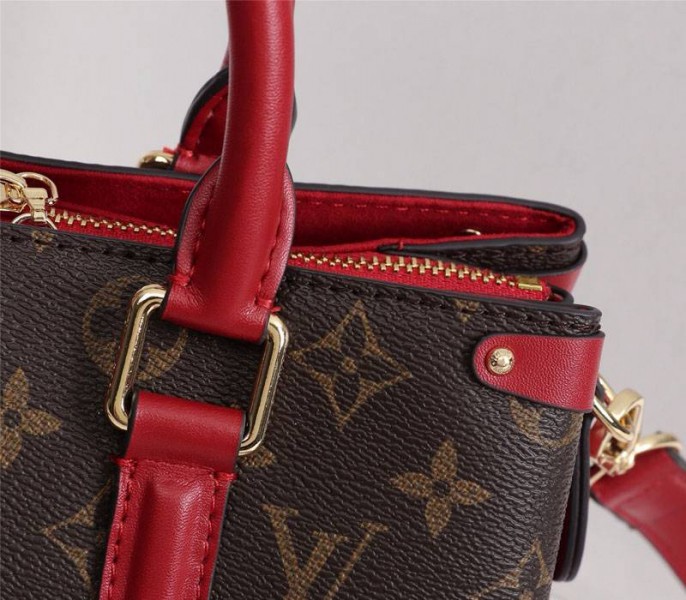 Replica Louis Vuitton Monogram Canvas Soufflot BB In Cerise Red - Image 7