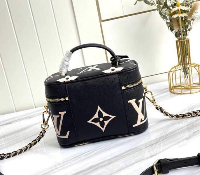 Replica Louis Vuitton Bicolor Monogram Empreinte Nice Mini In Black And Beige - Image 3