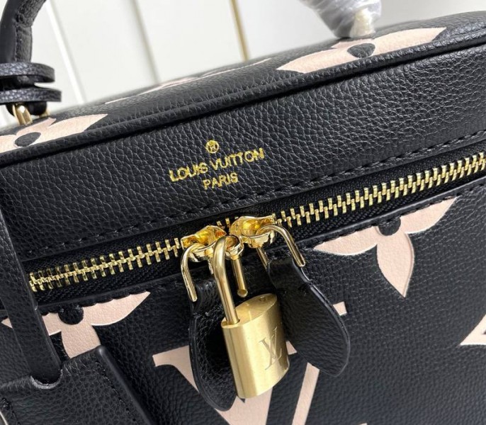Replica Louis Vuitton Bicolor Monogram Empreinte Nice Mini In Black And Beige - Image 8