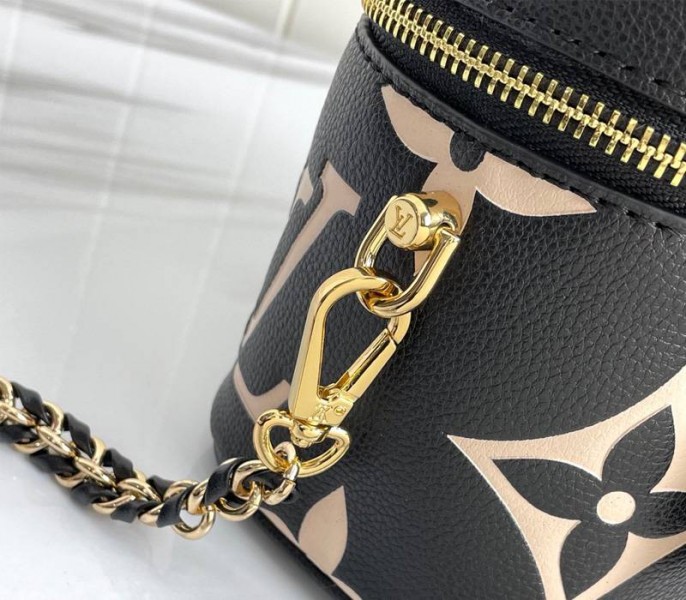 Replica Louis Vuitton Bicolor Monogram Empreinte Nice Mini In Black And Beige - Image 9