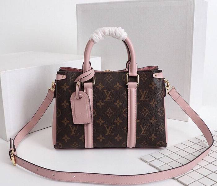Replica Louis Vuitton Monogram Canvas Soufflot BB In Peach