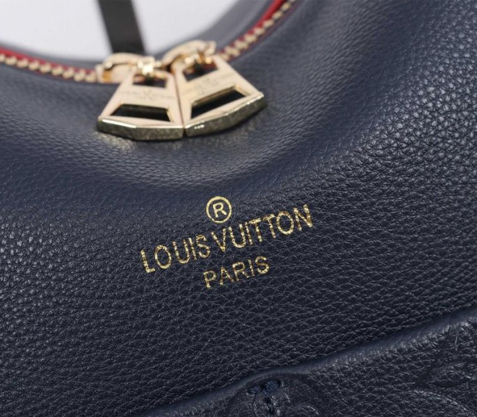 Replica Louis Vuitton Monogram Empreinte Leather Maida In Navy Blue - Image 7