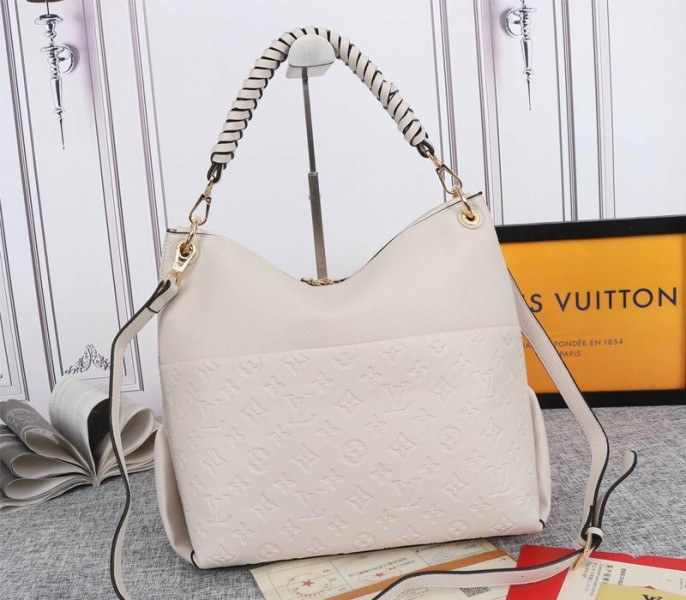 Replica Louis Vuitton Monogram Empreinte Leather Maida In Cream - Image 3
