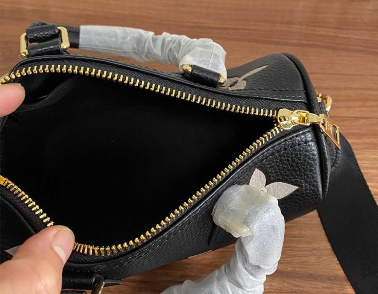 Replica Louis Vuitton Monogram Empreinte Papillon BB In Black And Beige - Image 8