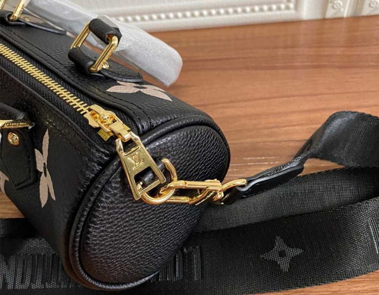 Replica Louis Vuitton Monogram Empreinte Papillon BB In Black And Beige - Image 9