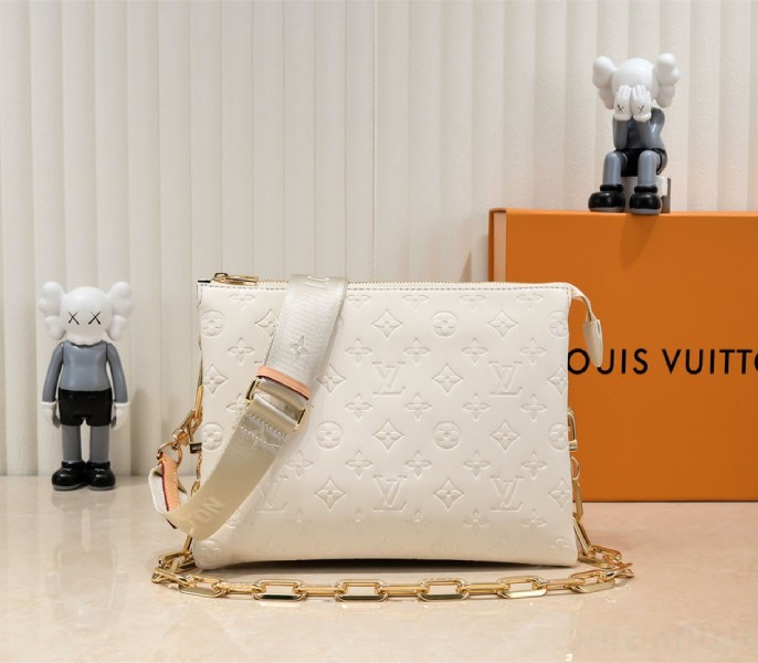 Replica Louis Vuitton Coussin PM In Cream With Jacquard Strap