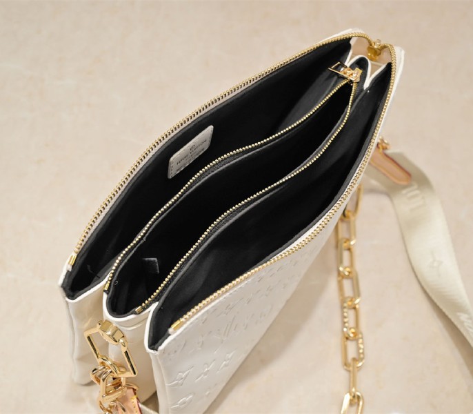 Replica Louis Vuitton Coussin PM In Cream With Jacquard Strap - Image 5