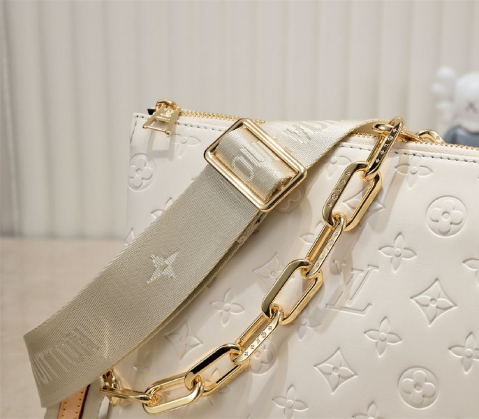 Replica Louis Vuitton Coussin PM In Cream With Jacquard Strap - Image 8