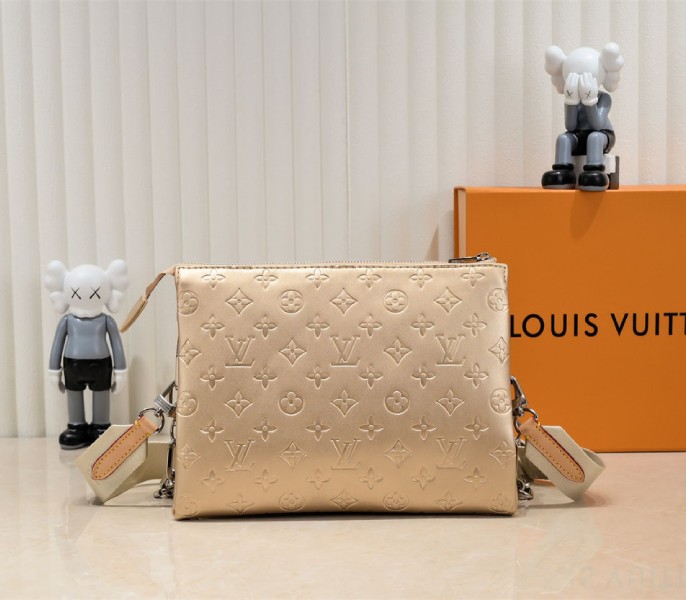 Replica Louis Vuitton Coussin PM In Light Gold With Jacquard Strap - Image 2