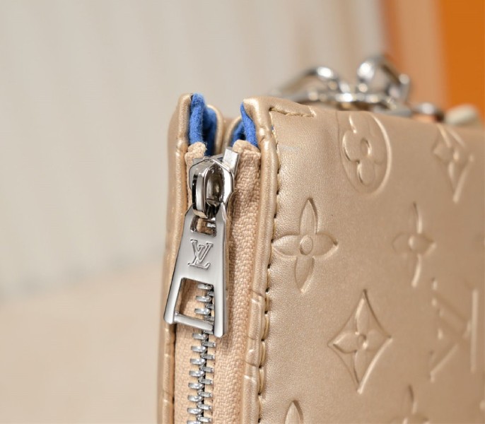 Replica Louis Vuitton Coussin PM In Light Gold With Jacquard Strap - Image 8