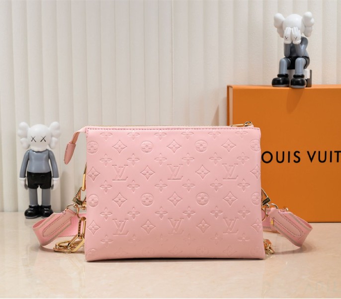 Replica Louis Vuitton Coussin PM In Light Pink With Jacquard Strap - Image 3