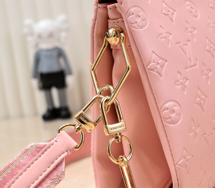 Replica Louis Vuitton Coussin PM In Light Pink With Jacquard Strap - Image 7