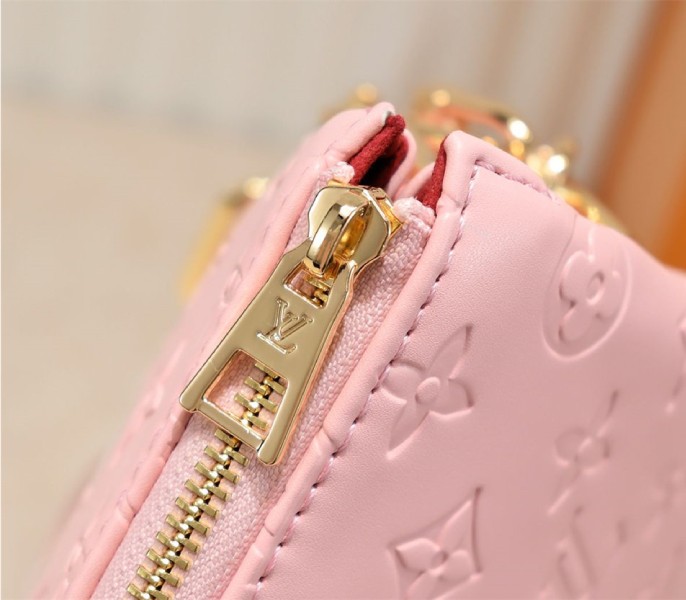 Replica Louis Vuitton Coussin PM In Light Pink With Jacquard Strap - Image 9