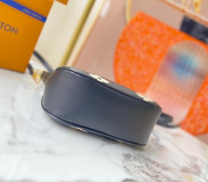 Replica Louis Vuitton Bicolor Monogram Empreinte Leather Bagatelle Mini In Black - Image 4