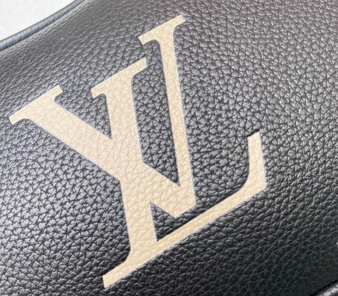 Replica Louis Vuitton Bicolor Monogram Empreinte Leather Bagatelle Mini In Black - Image 7