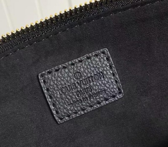 Replica Louis Vuitton Bicolor Monogram Empreinte Leather Petit Palais In Black And Beige - Image 6