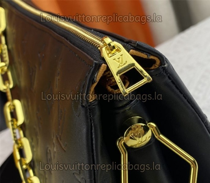 Replica Louis Vuitton Coussin MM In Black With Jacquard Strap - Image 8