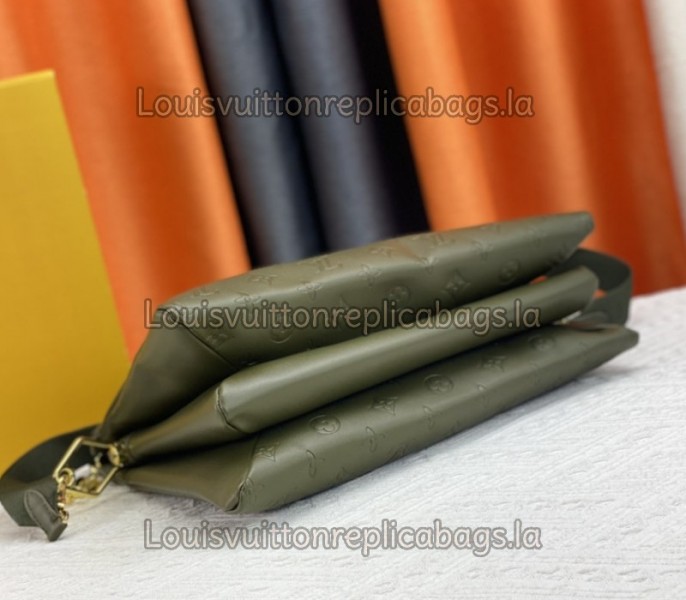 Replica Louis Vuitton Coussin MM In Khaki With Jacquard Strap - Image 5