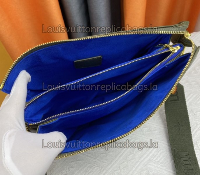 Replica Louis Vuitton Coussin PM In Khaki With Jacquard Strap - Image 6