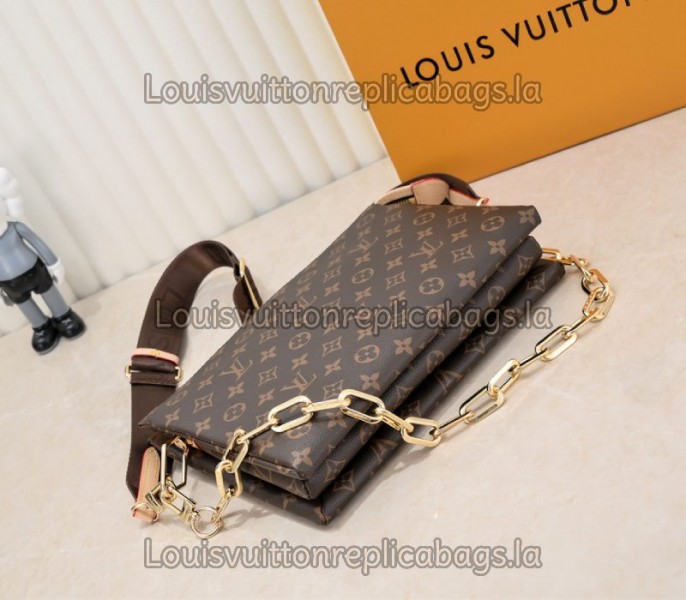 Replica Louis Vuitton Monogram Canvas Coussin MM With Jacquard Strap - Image 4