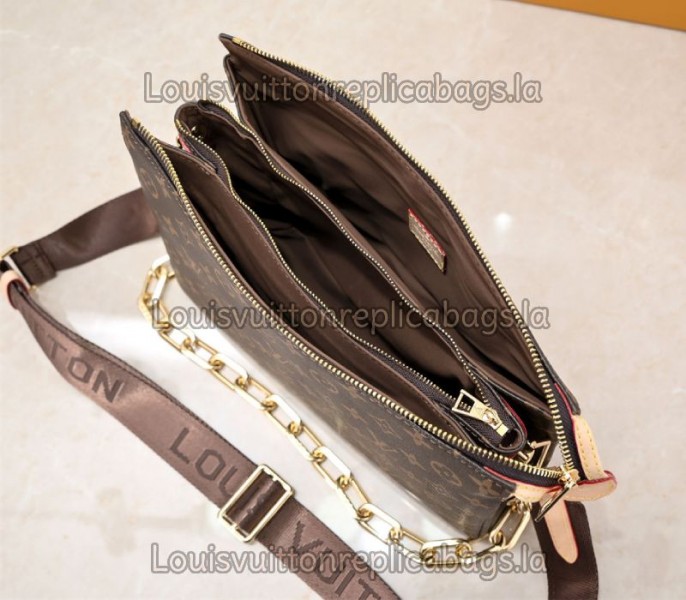 Replica Louis Vuitton Monogram Canvas Coussin MM With Jacquard Strap - Image 5