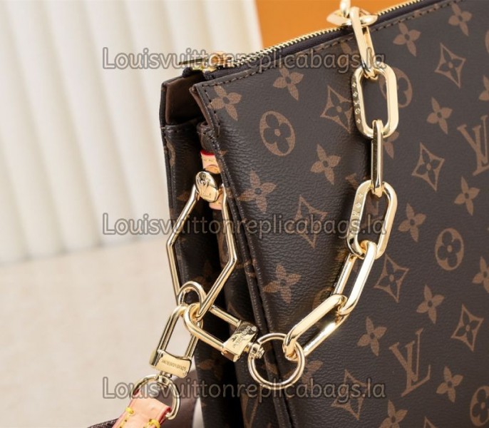 Replica Louis Vuitton Monogram Canvas Coussin MM With Jacquard Strap - Image 6