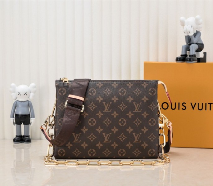 Replica Louis Vuitton Monogram Canvas Coussin PM With Jacquard Strap