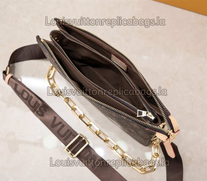 Replica Louis Vuitton Monogram Canvas Coussin PM With Jacquard Strap - Image 4