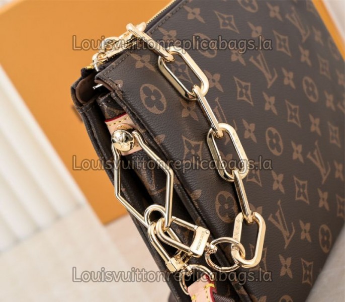 Replica Louis Vuitton Monogram Canvas Coussin PM With Jacquard Strap - Image 5