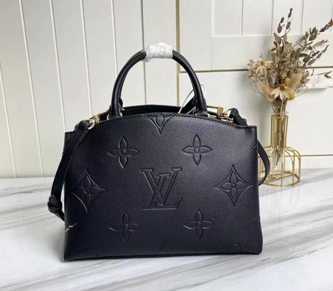 Replica Louis Vuitton Monogram Empreinte Leather Petit Palais In Black - Image 3