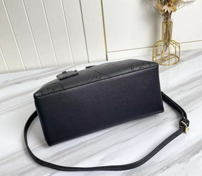 Replica Louis Vuitton Monogram Empreinte Leather Petit Palais In Black - Image 4