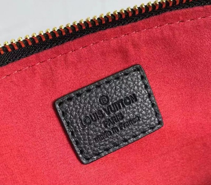 Replica Louis Vuitton Monogram Empreinte Leather Petit Palais In Black - Image 6