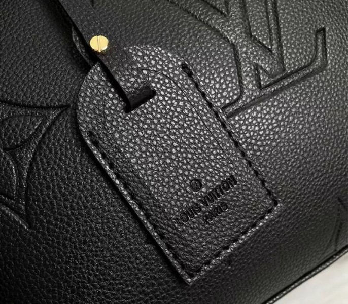 Replica Louis Vuitton Monogram Empreinte Leather Petit Palais In Black - Image 9