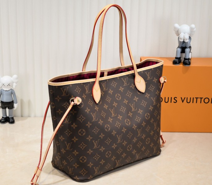 Replica Louis Vuitton Monogram Canvas Neverfull MM In Peony Pink - Image 2