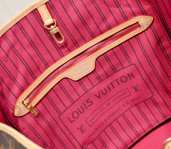 Replica Louis Vuitton Monogram Canvas Neverfull MM In Peony Pink - Image 6