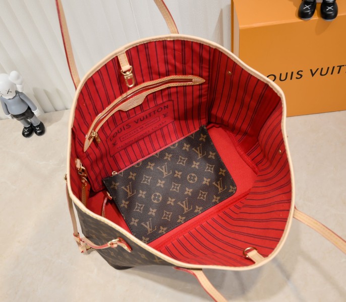 Replica Louis Vuitton Monogram Canvas Neverfull MM In Red - Image 6