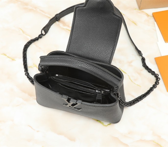 Replica Louis Vuitton Capucines East-West Mini In All Black - Image 5