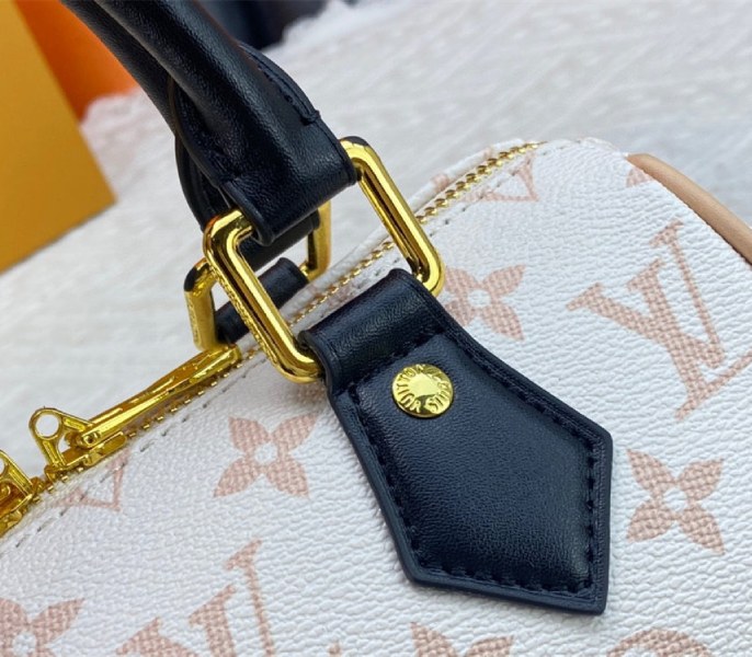 Replica Louis Vuitton Monogram Dune Canvas Speedy 20 With Jacquard Strap - Image 7
