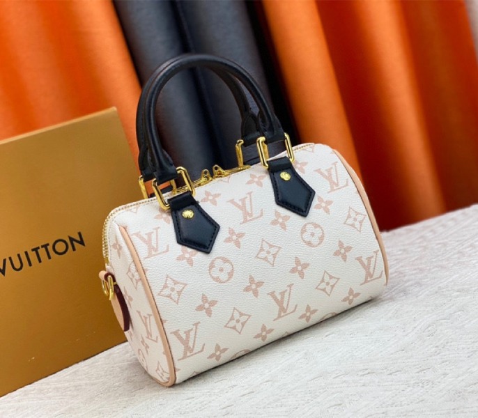 Replica Louis Vuitton Monogram Dune Canvas Speedy 20 With Strap - Image 3