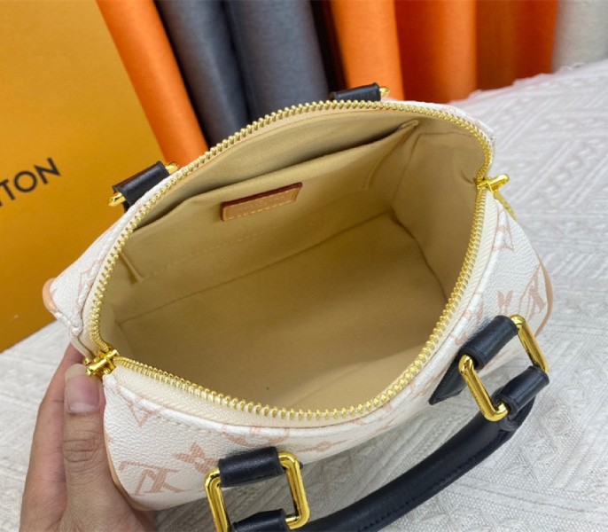 Replica Louis Vuitton Monogram Dune Canvas Speedy 20 With Strap - Image 5